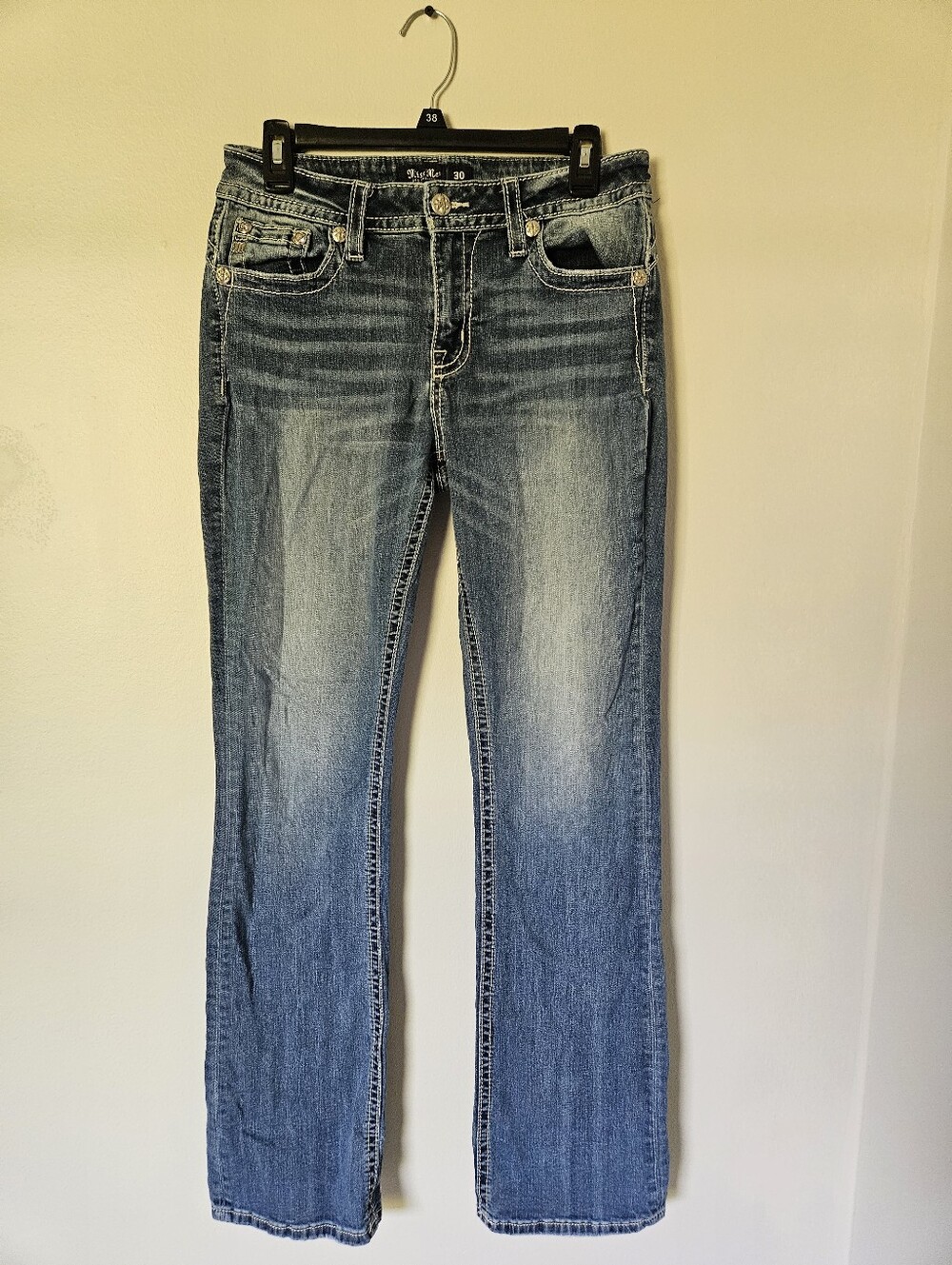 Y2K Miss Me Women's Blue Jeans, size 30, Mid-rise, Bootcut